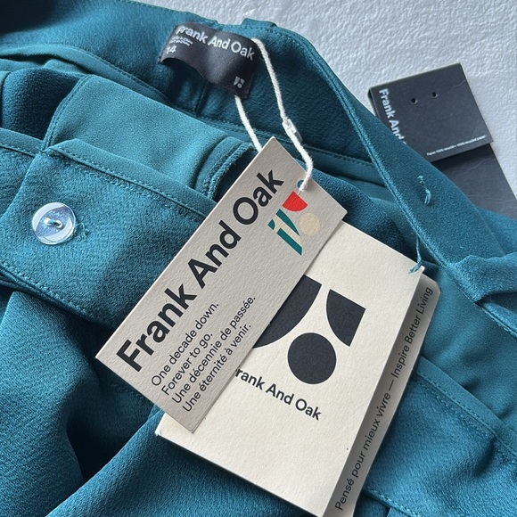 NWT FRANK & OAK High-Waisted Pants - Picture 7 of 10